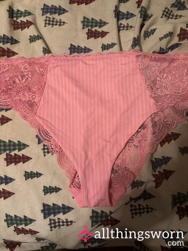 Pink Lace Trim Full Backs
