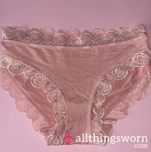 Pink Lace Trimmed Panties