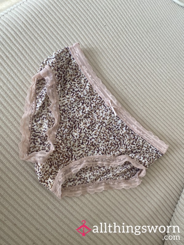 Pink Laced Animal Print Panties