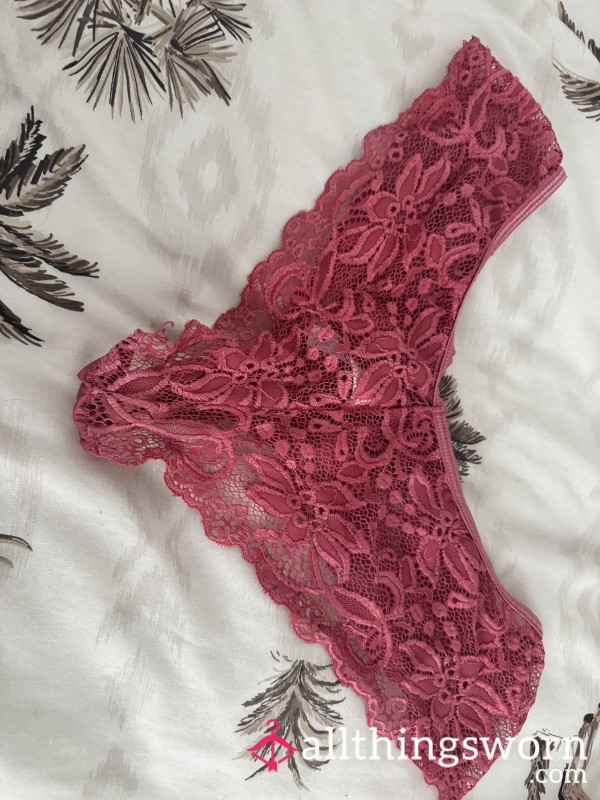 Pink Laced Thongs.