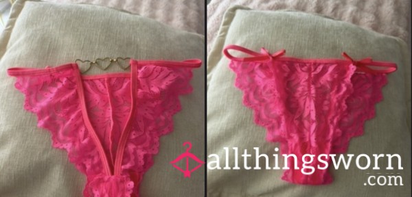 💗 Pink Lacey Backout Panties 💗 Sale $15.55