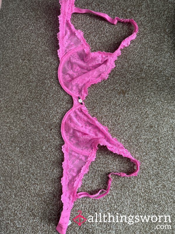 Pink Lacey Bralette