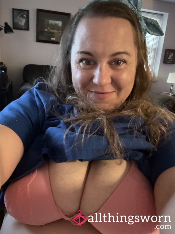 Pink Lacey Worn Bra