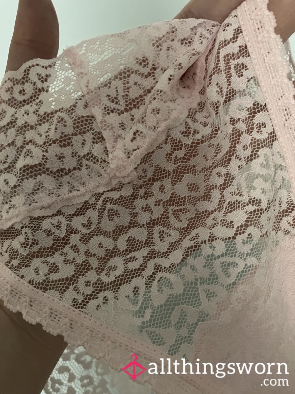 Pink, Lacy, Well Worn Thong