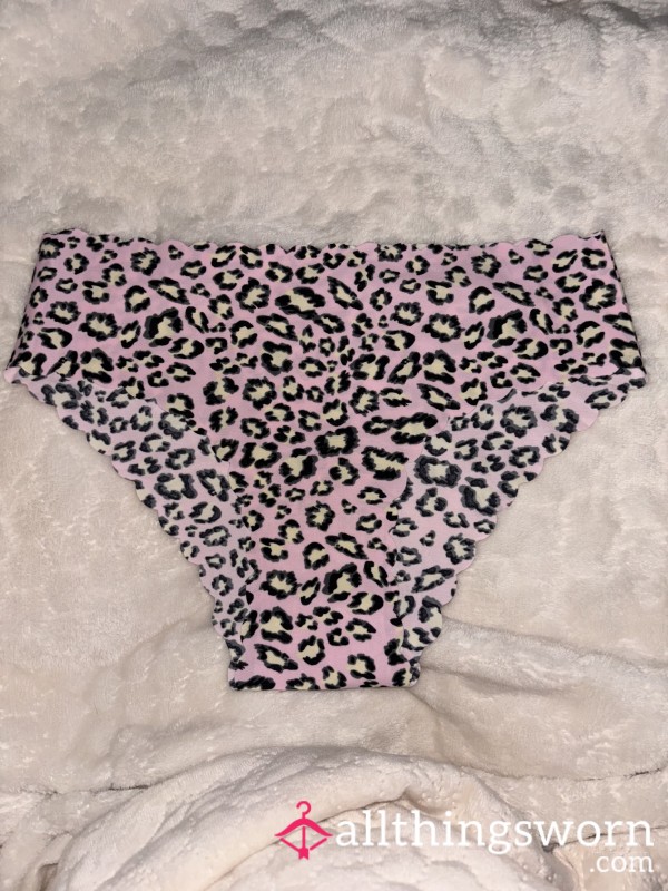 Pink Leopard Print Seamless Panties