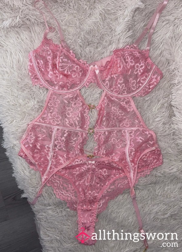 Pink Lingerie Thong Set 💦