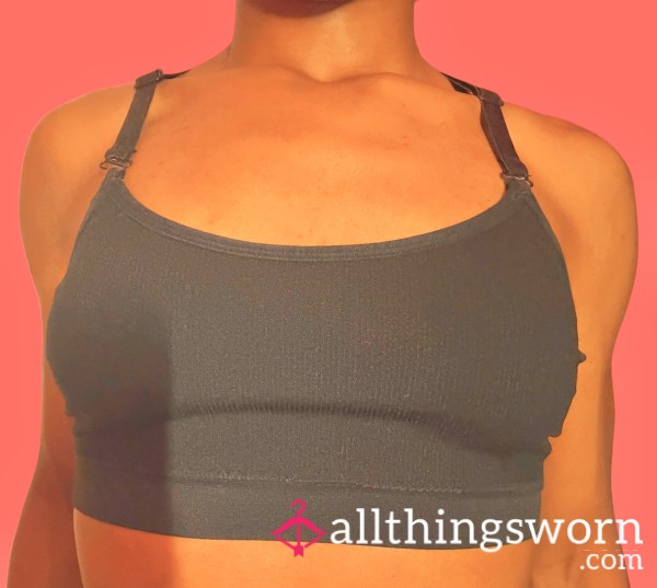 Pink Locker Essential — Black Sports Bra