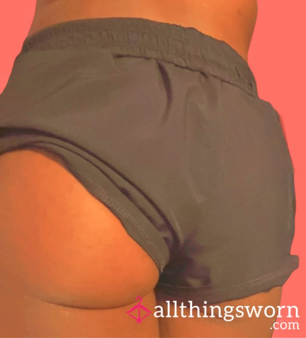 Pink Locker Essential — Black Workout Shorts