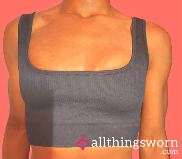 Pink Locker Essential — S**y Black Workout Cami Top/Bra