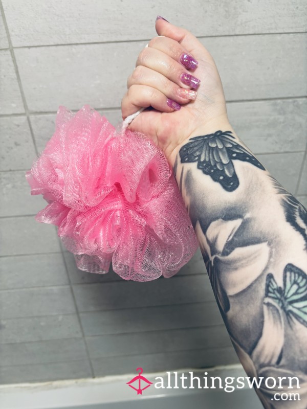 Used Pink Loofa