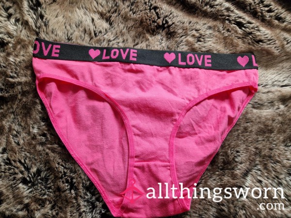 Pink "Love" Briefs