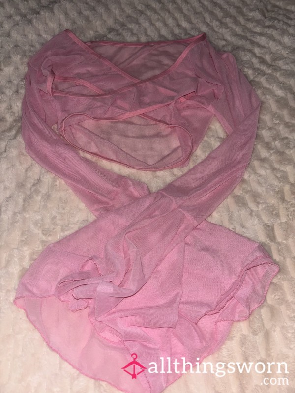 Pink Mesh Lingerie Top
