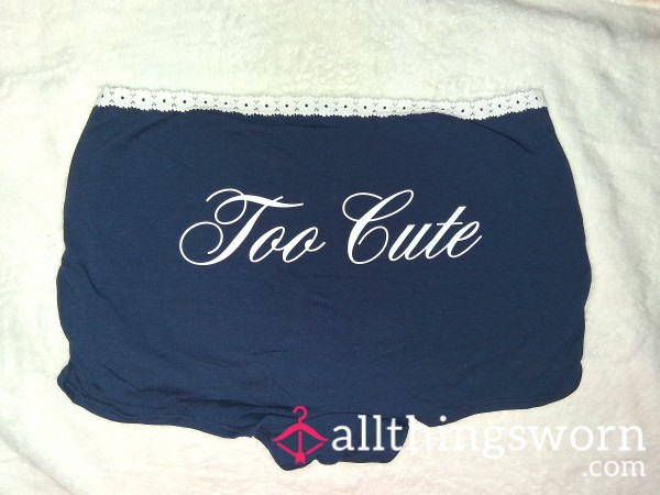Pink Navy Blue Too Cute Booty Shorts