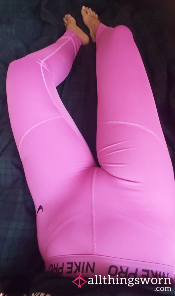 Pink Nike Pro Leggings