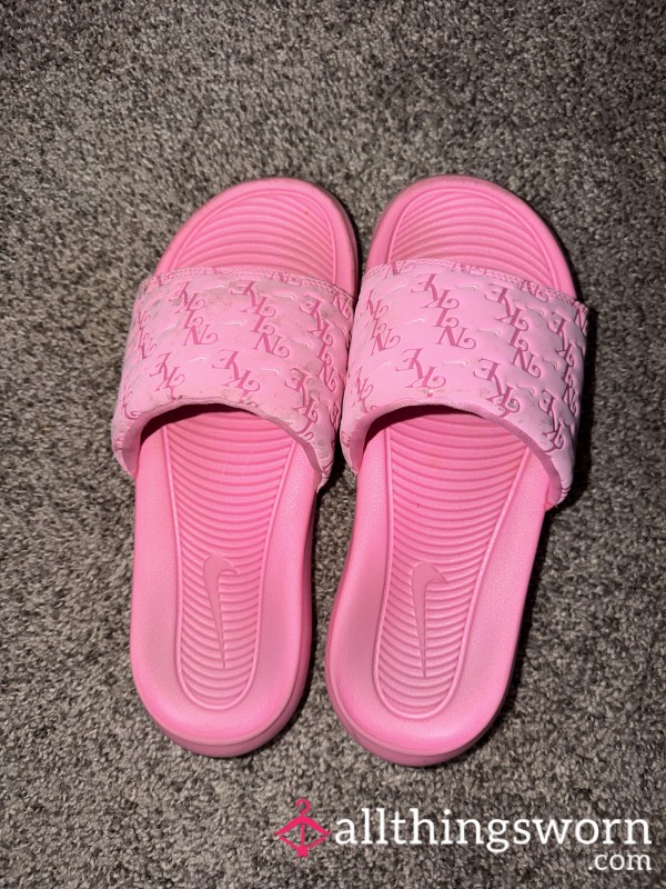 Pink Nike Slides