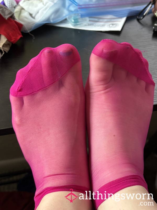 Pink Nylon Socks