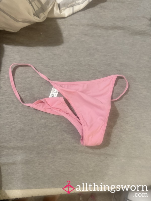 Pink Nylon Soft Thong