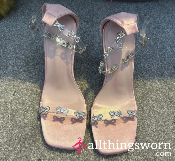 Pink Open Toe Heels