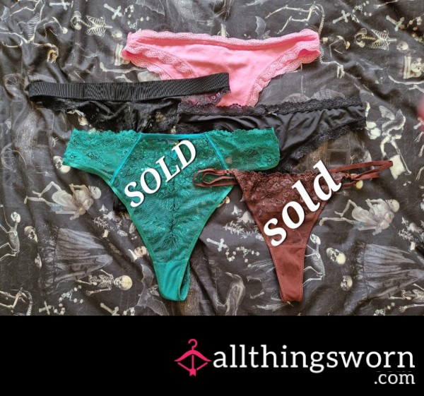 Pink Or Black Thongs For Wear