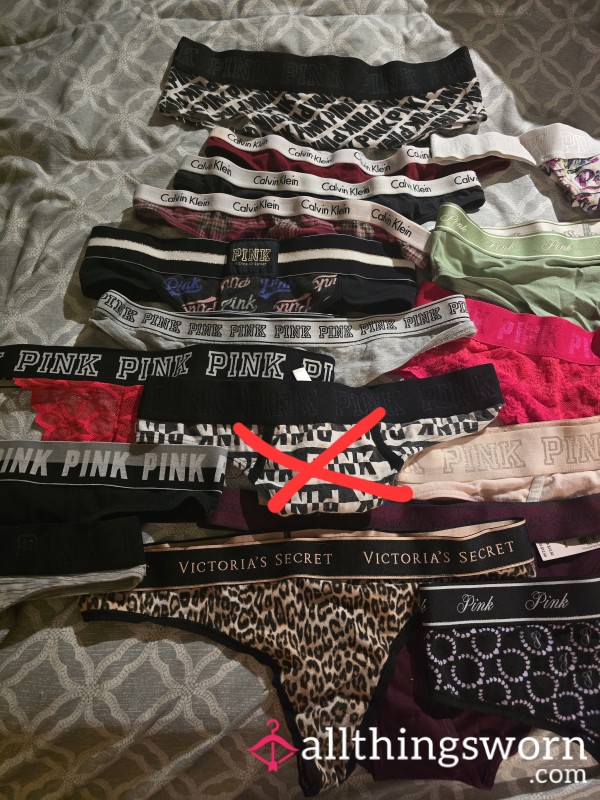 PINK OR CV Branded Waist Band Panties Or Thong