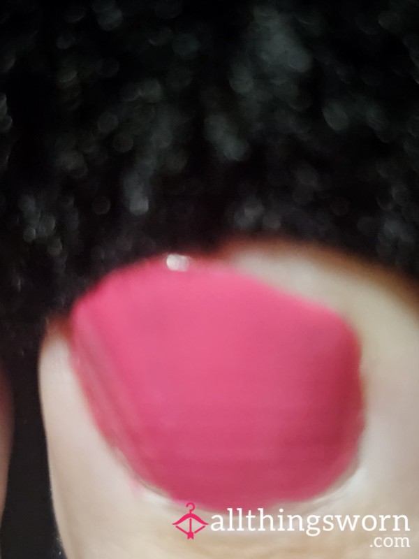 Pink Painted Toenails
