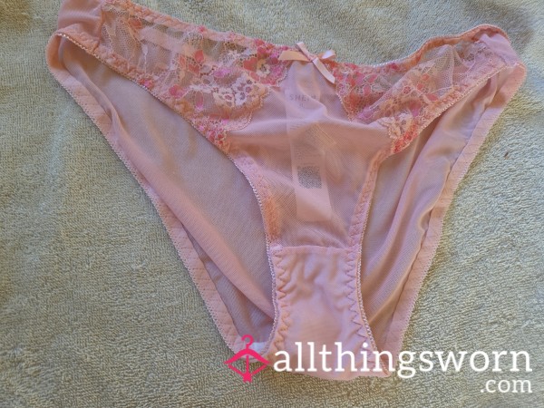 Pink Panties With Lace And Bow Size Extra Large