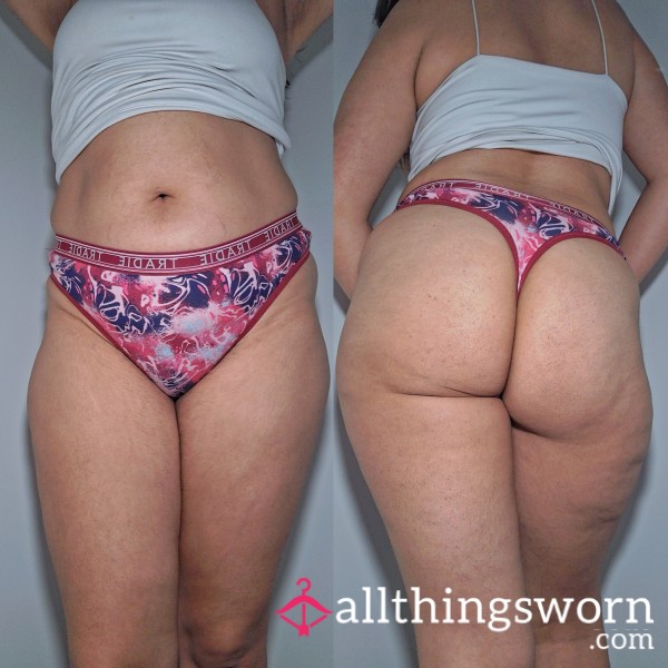 Pink + Pattern Thong