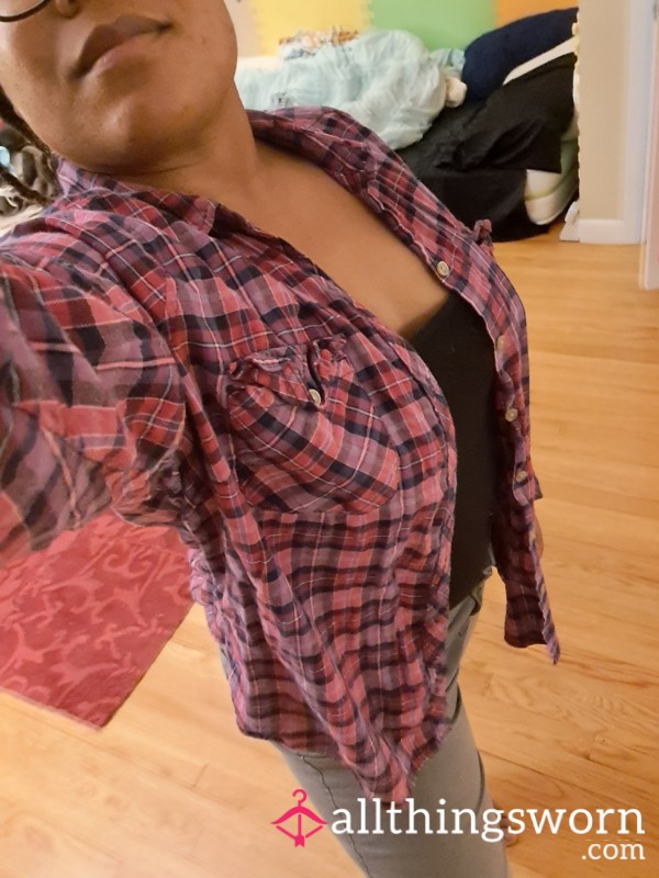 Pink Plaid Flannel SzXL