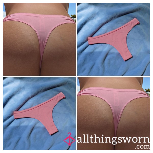 Pink Plain Thong