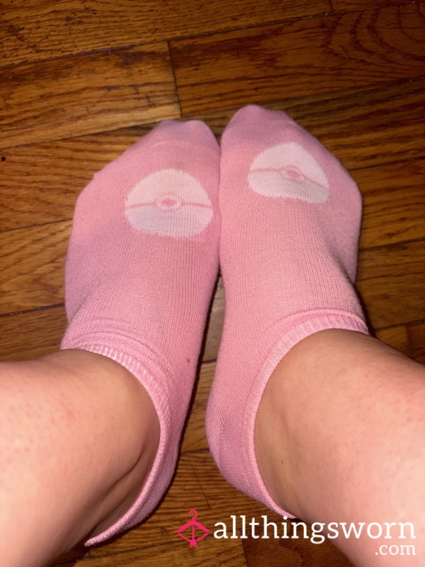 Pink Pokeball Socks