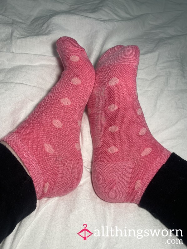 Pink Polka Dot Juicy Couture Ankle Socks