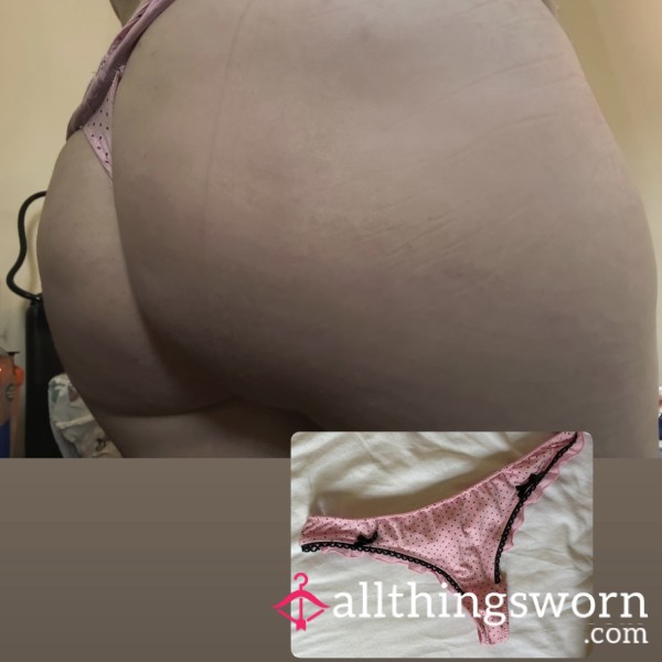 Pink Polka Thong