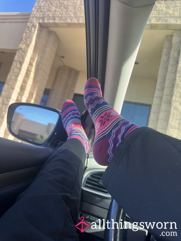 Tall Pink & Purple Socks