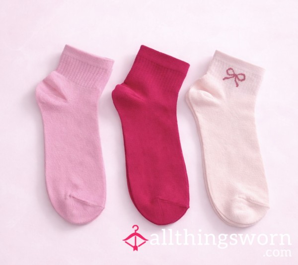 Pink Quarter Socks 🩷