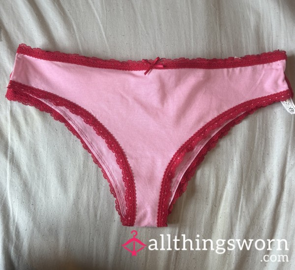 Pink Red Lace Panties