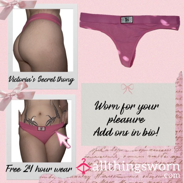 Magenta Pink Rhinestone VS Thong Collection