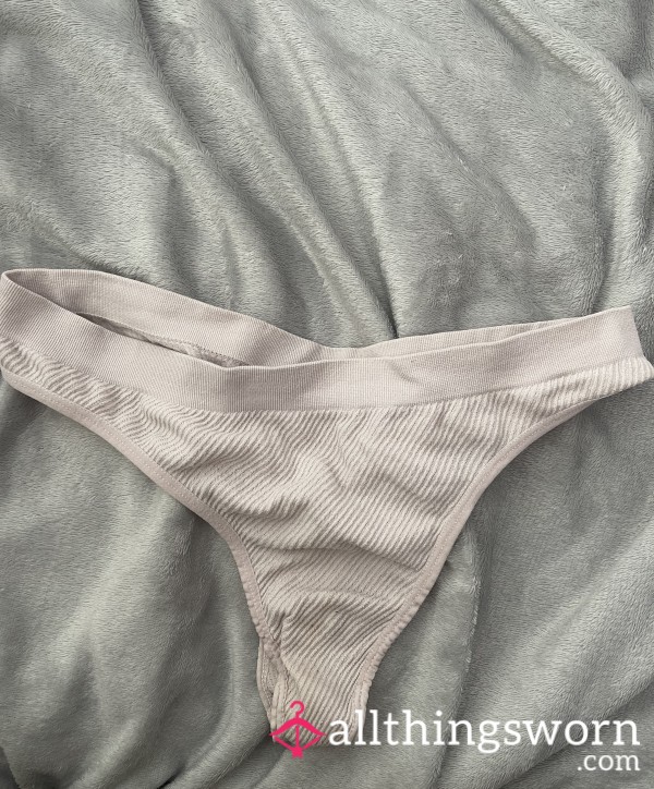 Pink Ribbed Thong – My Scented Favourite 💕