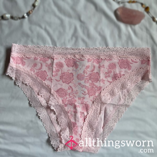 Savage X Pink Rose Print Cheeky Panty