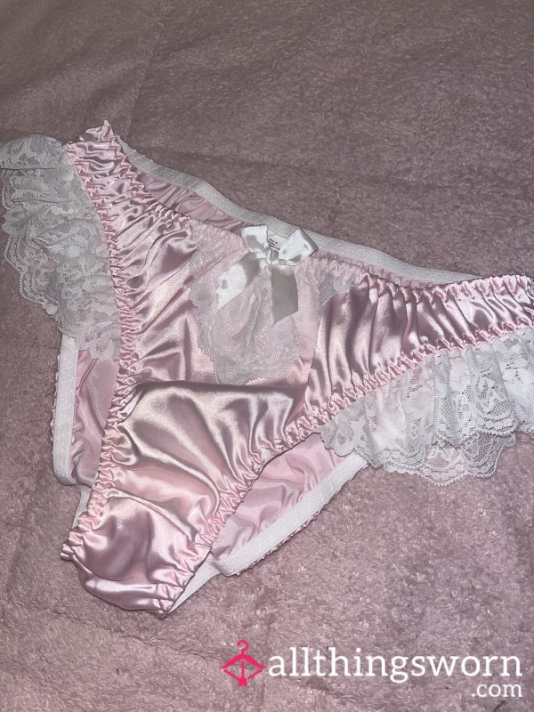 Pink Satin And Lace Panties 🎀✨