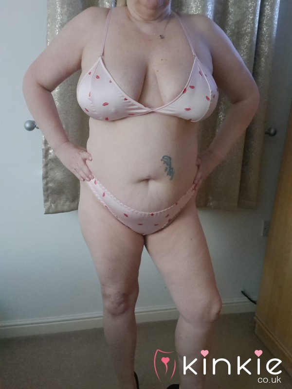 Pink Satin Bra And Knickers Set