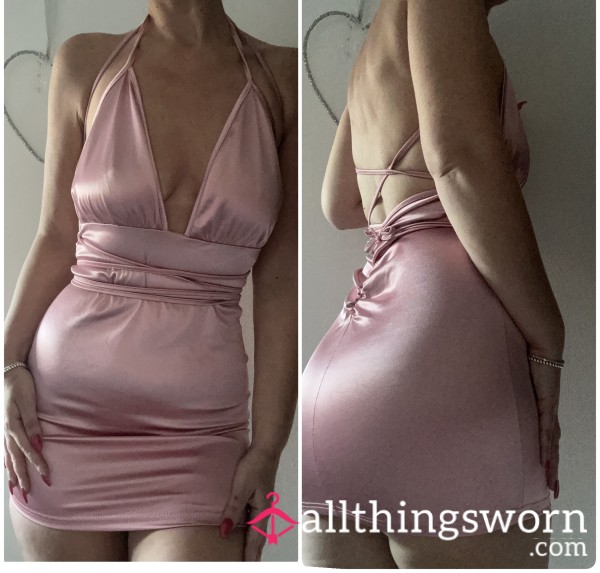 Pink Satin Dress