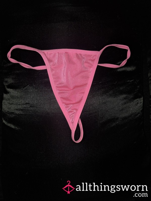 Pink Satin G-string
