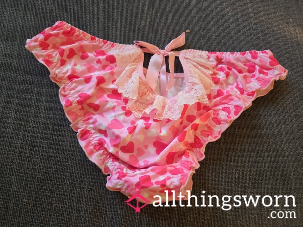 Pink Satin Like Panty Size Extra Large