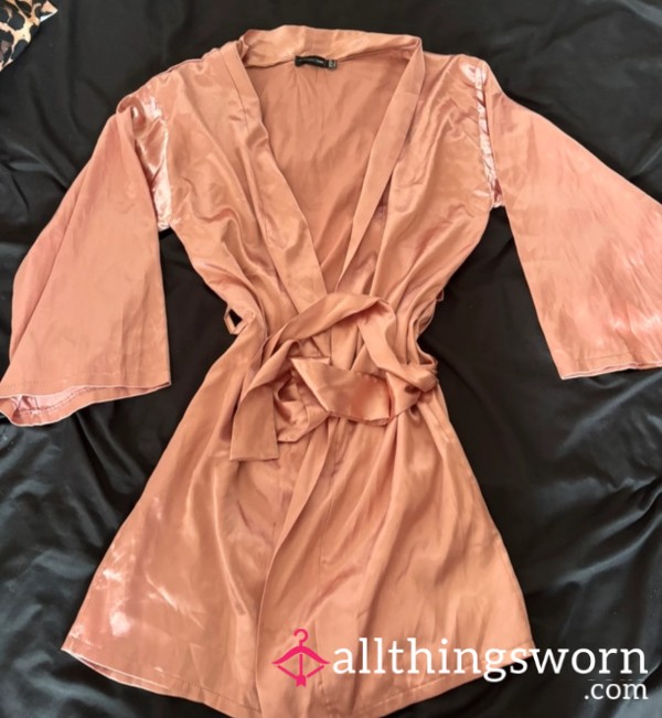 Pink Satin Night Robe 👙💋