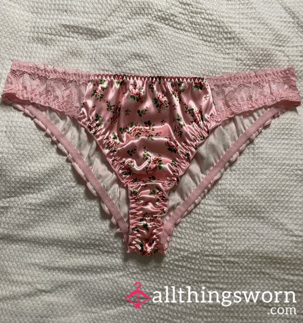 Pink Satin Panties 💗💦