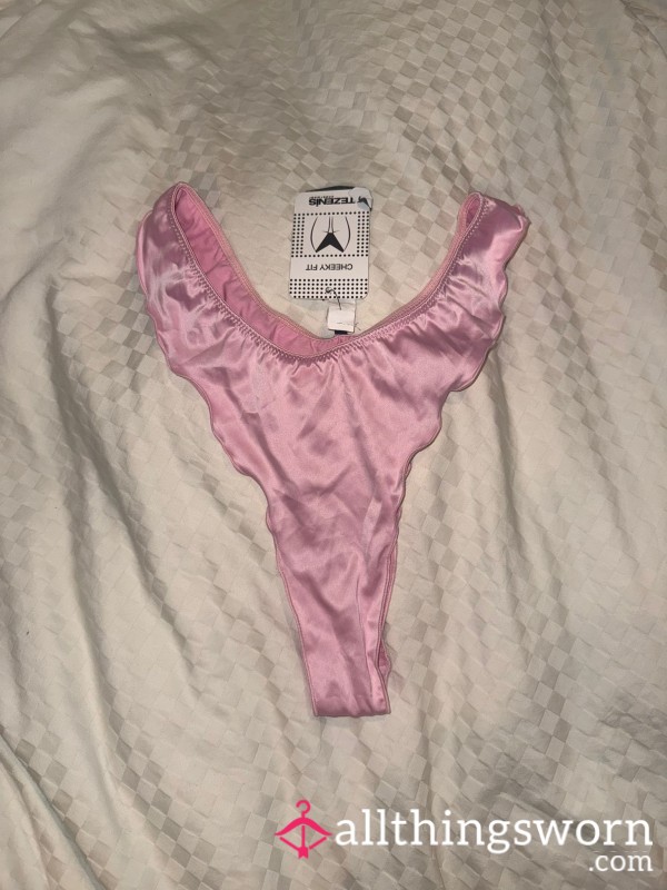 Pink Satin Panties To Be Worn