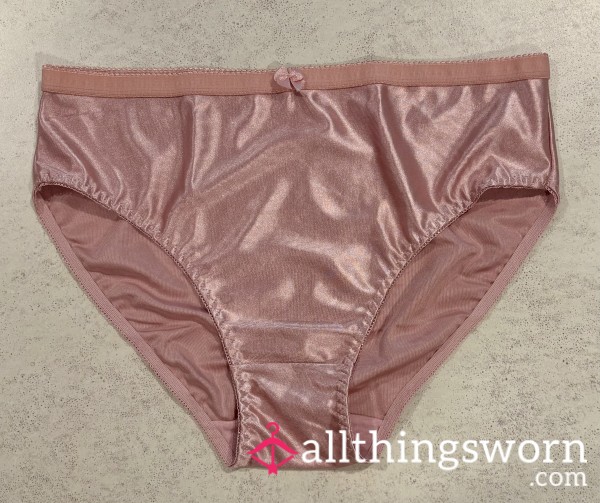 Pink Satin Panties With Two Days Of Wear
