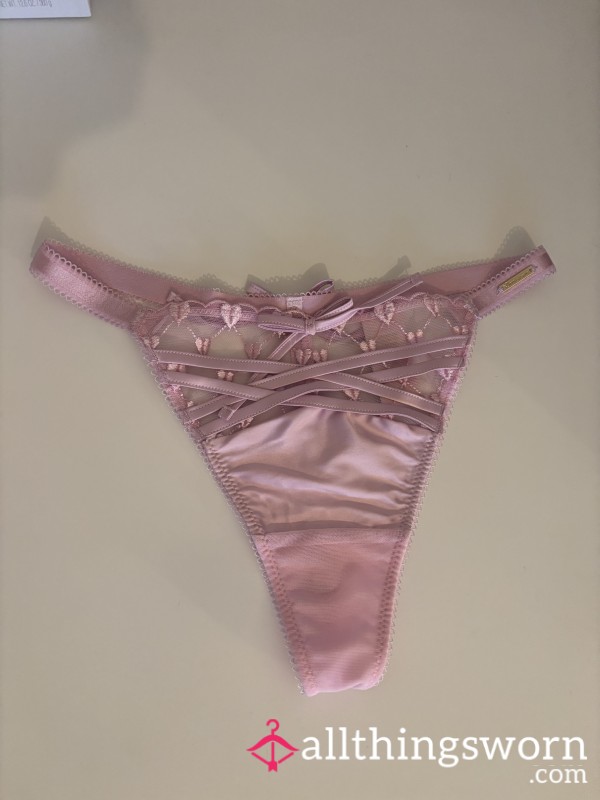 Pink Satin Thong 🎀🌸🩷