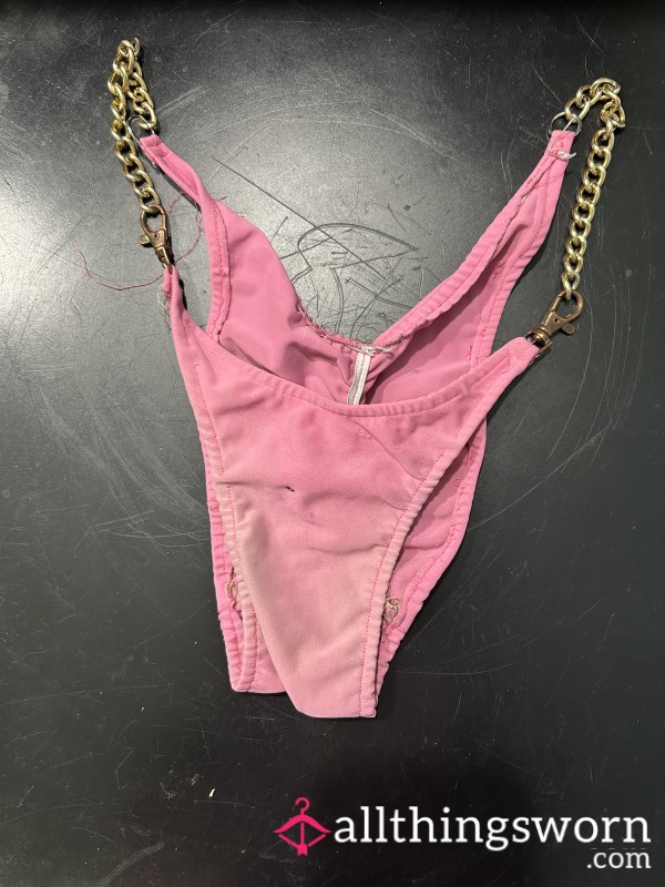Pink Scrunchie Panties With Chains