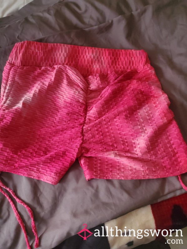 Pink Scrunchy B*m Shorts.